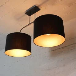 Loft Deckenleuchte Alice mit schwarzen Schirmen