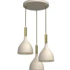 Loft Pendelleuchte Metall Beige Gold Ø42 cm stilvoll