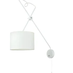 Loft Wandleuchte mit Schalter VIPER flexibel Weiß