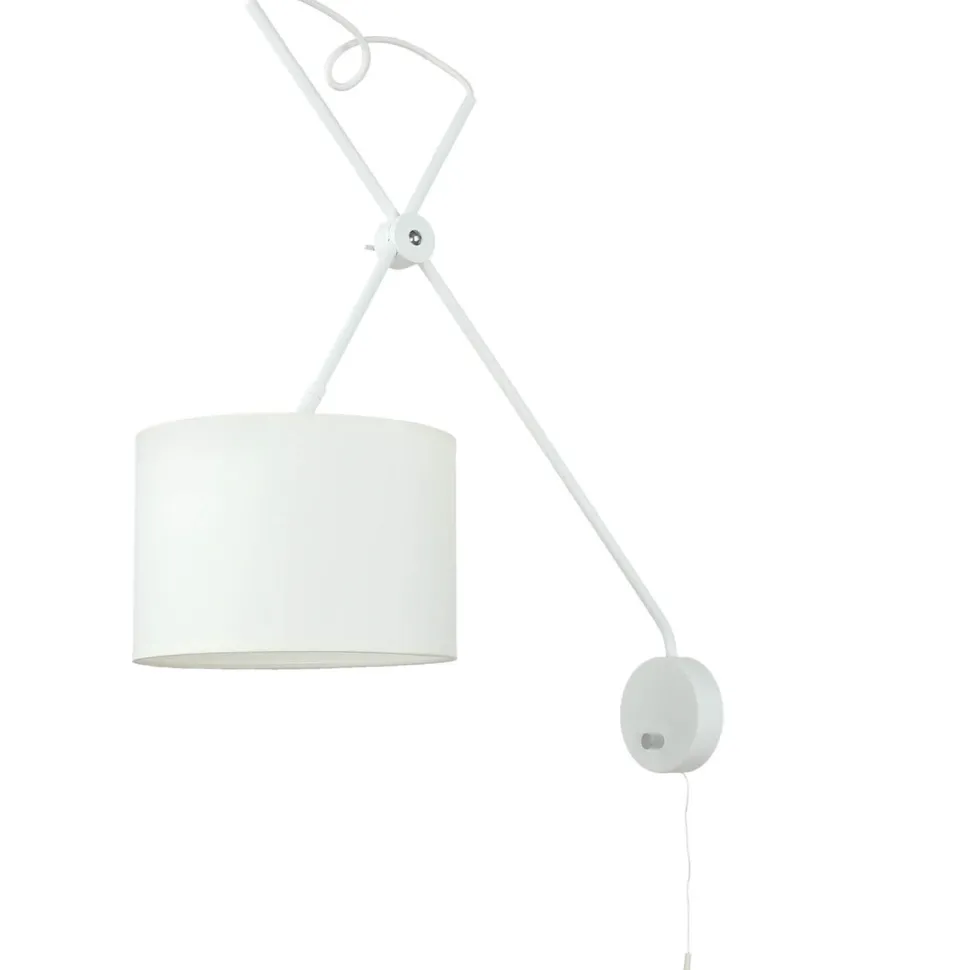 Loft Wandleuchte mit Schalter VIPER flexibel Weiß