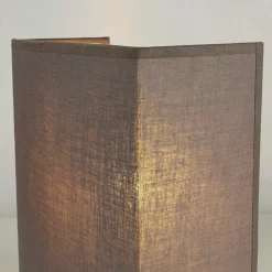 Loft Wandleuchte Stoff Schirm Taupe Loft Design E27