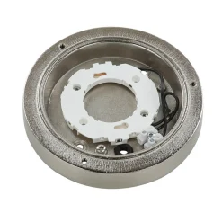 Maritime Außenleuchte Messing in Nickel Ø14cm AGIA