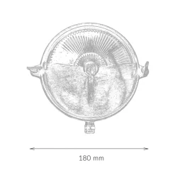 Maritime Außenleuchte Rund Ø18cm aus Messing IP64