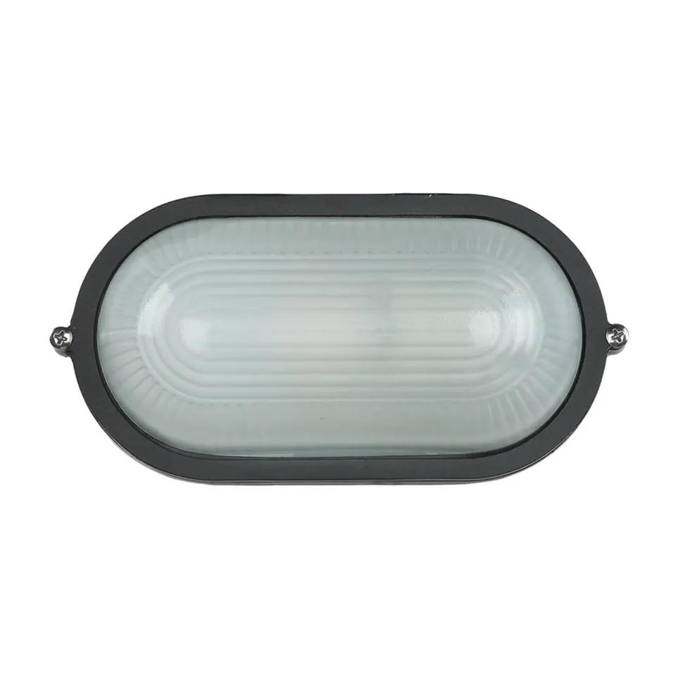 Maritime Außenwandleuchte IP44 B:21cm Schwarz Weiß E27