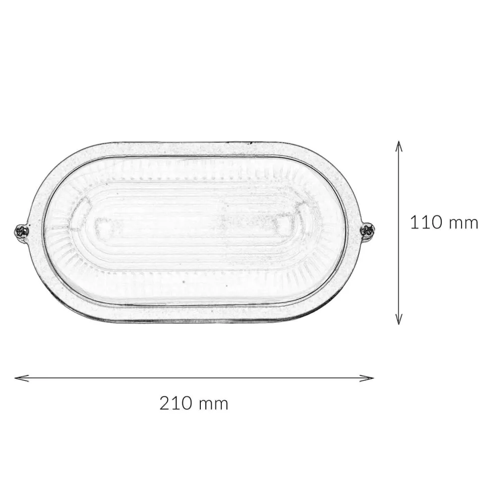Maritime Außenwandleuchte IP44 B:21cm Schwarz Weiß E27