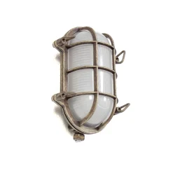 Maritime Feuchtraumleuchte Außen Messing & Glas