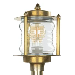 Maritime Gartenleuchte Messing rostfrei H:89cm