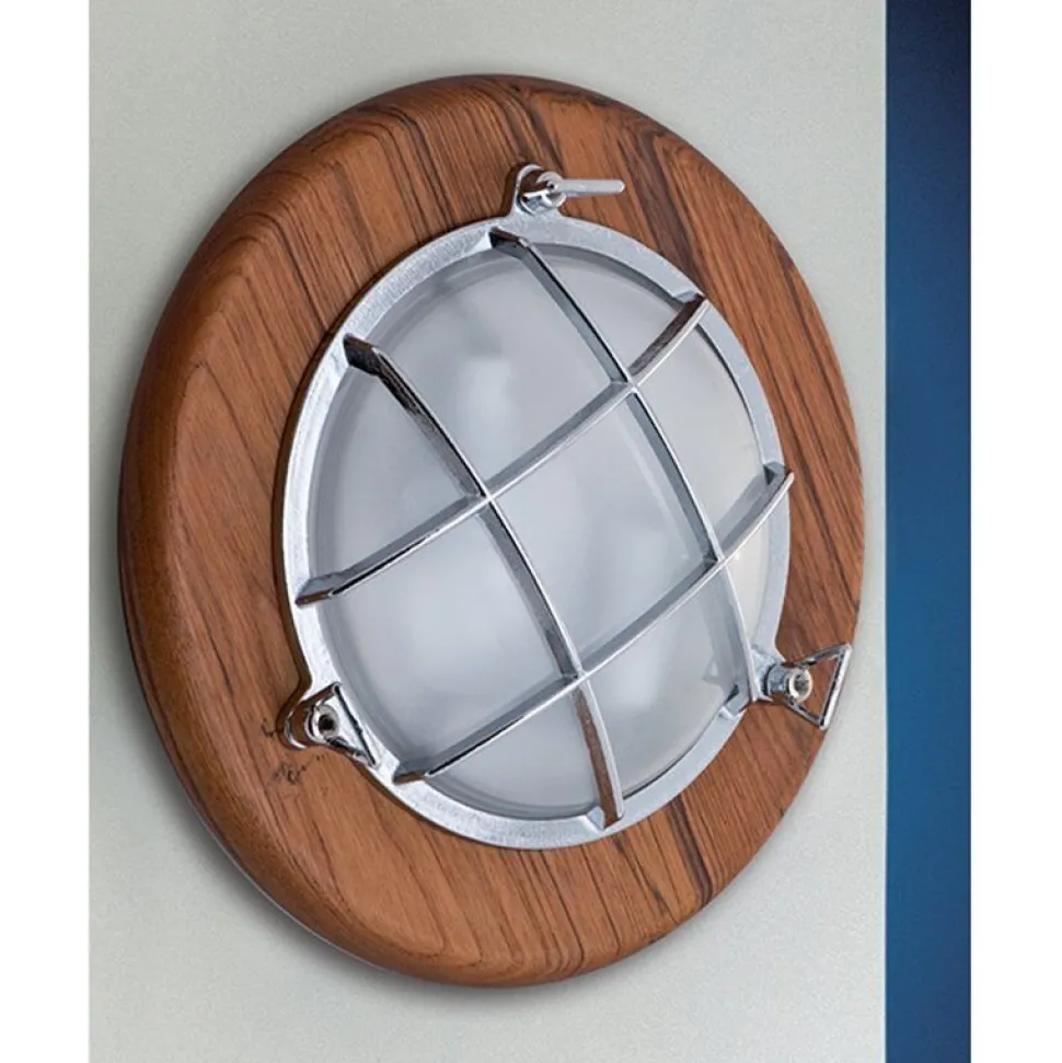 Maritime LED Wandlampe SILVIO Chrom Maritim rund