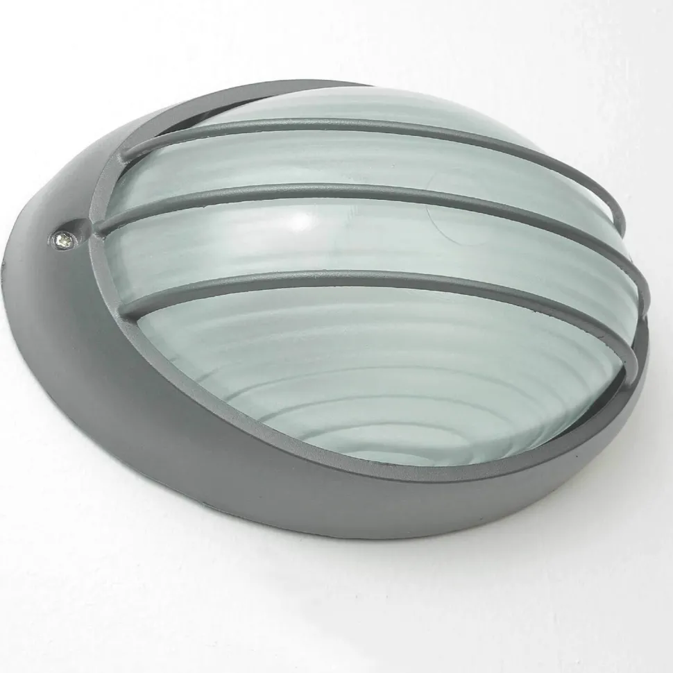 Maritime Wand Außenlampe Anthrazit oval AMSTERDAM