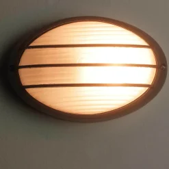 Maritime Wand Außenlampe Anthrazit oval AMSTERDAM