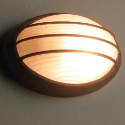 Maritime Wand Außenlampe Anthrazit oval AMSTERDAM