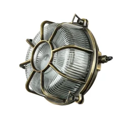 Maritime Wandlampe Außen SIFNOS Echt Messing Antik