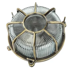 Maritime Wandlampe Außen SIFNOS Echt Messing Antik