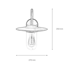 Maritime Wandlampe für Außen E27 IP44 GÖTEBORG