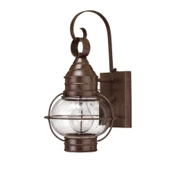 Maritime Wandlaterne Messing Regenglas rostfrei