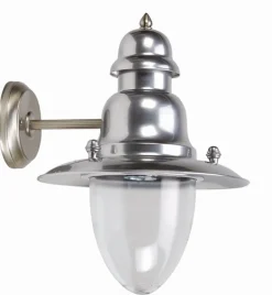 Maritime Wandleuchte außen IP43 in Nickel matt E27