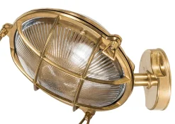 Massive Schiffslampe Messing IP64 rostfrei Haus Hof