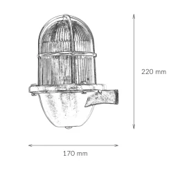 Messing Außenleuchte Antik Gitter Schirm SANTORIN