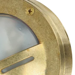 Messing Außenwandleuchte rund IP64 Ø14cm Maritim