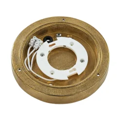 Messing Außenwandleuchte rund IP64 Ø14cm Maritim