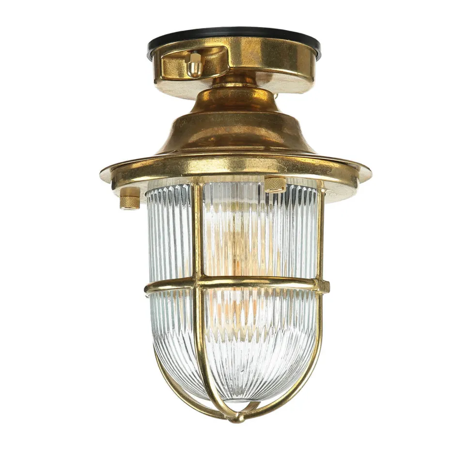 Messing Deckenleuchte außen IP54 Maritim Terrasse