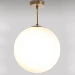 Messing Deckenleuchte Glas Kugel Schirm Premium MUSA