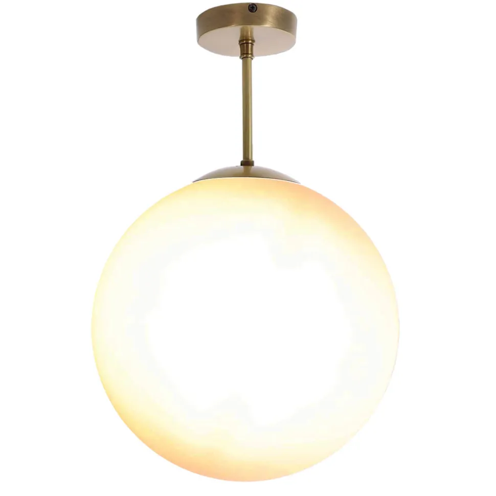 Messing Deckenleuchte Glas Kugel Schirm Premium MUSA
