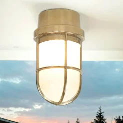 Messing Deckenleuchte IP44 Maritim Schiff außen