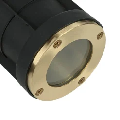 Messing Einbauleuchte rund IP54 GU10 außen Ø10,5cm