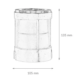 Messing Einbauleuchte rund IP54 GU10 außen Ø10,5cm