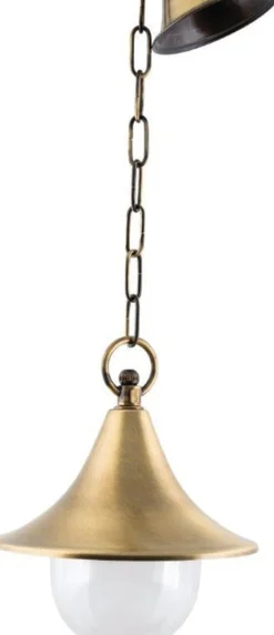 Messing Pendelleuchte rund Ø21cm Außenbereich