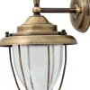 Messing Wandlampe Glas Schirm Maritim GREVENA