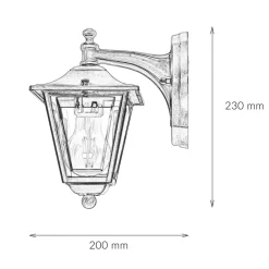 Messing Wandlampe IP43 Rustikal Terrasse LEROS