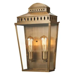 Messing Wandlampe IP44 Vintage außen handgefertigt