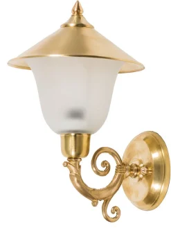 Messing Wandleuchte IP23 Rustikal außen Premium