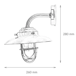 Messing Wandleuchte Maritim Außenwand wetterfest