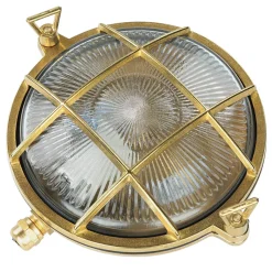 Messing Wandleuchte rund IP64 Maritim SERIFOS