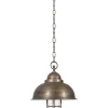 Messinglampe außen IP44 in Bronze antik Maritim