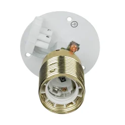 Metall Deckenleuchte Gold Weiß rund Ø70 cm E27 stylisch