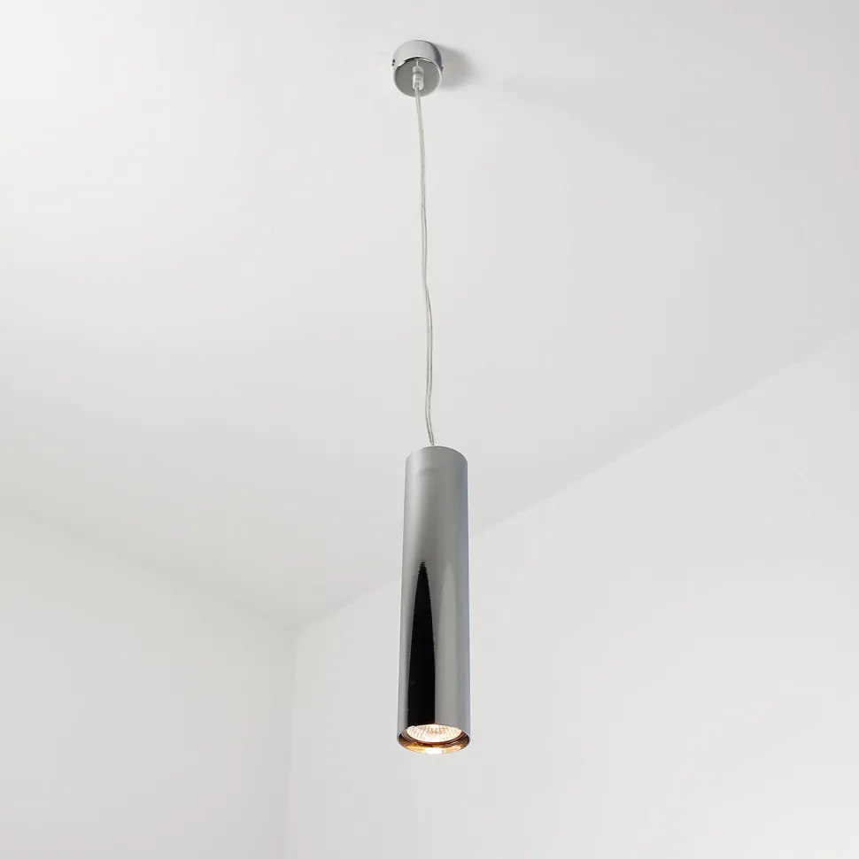 Metall Hängelampe Esstisch in Chrom Ø5,5cm GU10