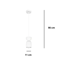 Minimalistische Hängelampe Weiß Zeitlos E27 Ø11 cm rund