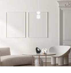 Minimalistische Hängelampe Weiß Zeitlos E27 Ø11 cm rund