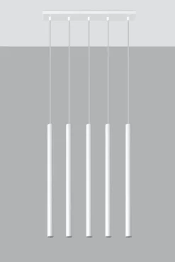 Minimalistische Hängeleuchte Weiß 4x G9 Küche Esstisch