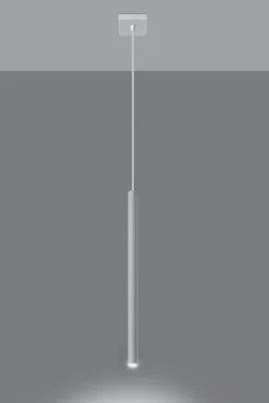 Minimalistische Pendelleuchte Weiß Ø2,5cm Küche