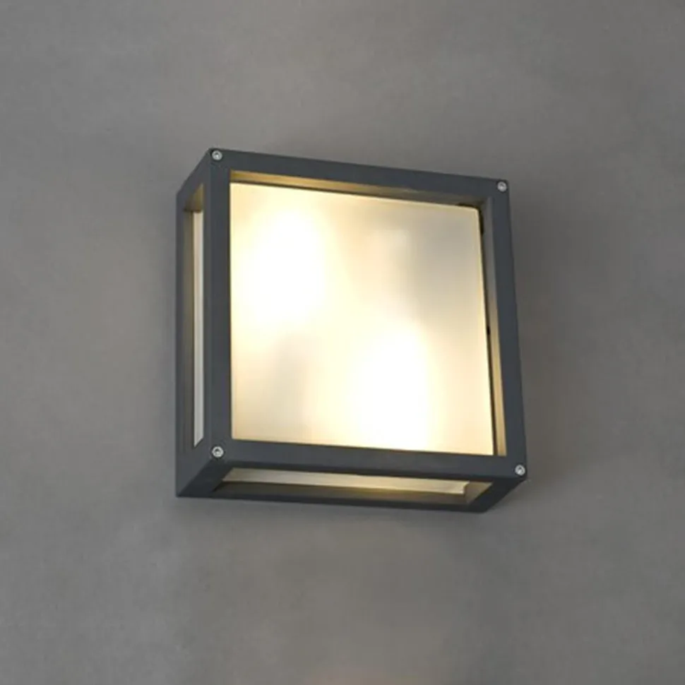 Moderne Außenleuchte in anthrazit 25/25 cm