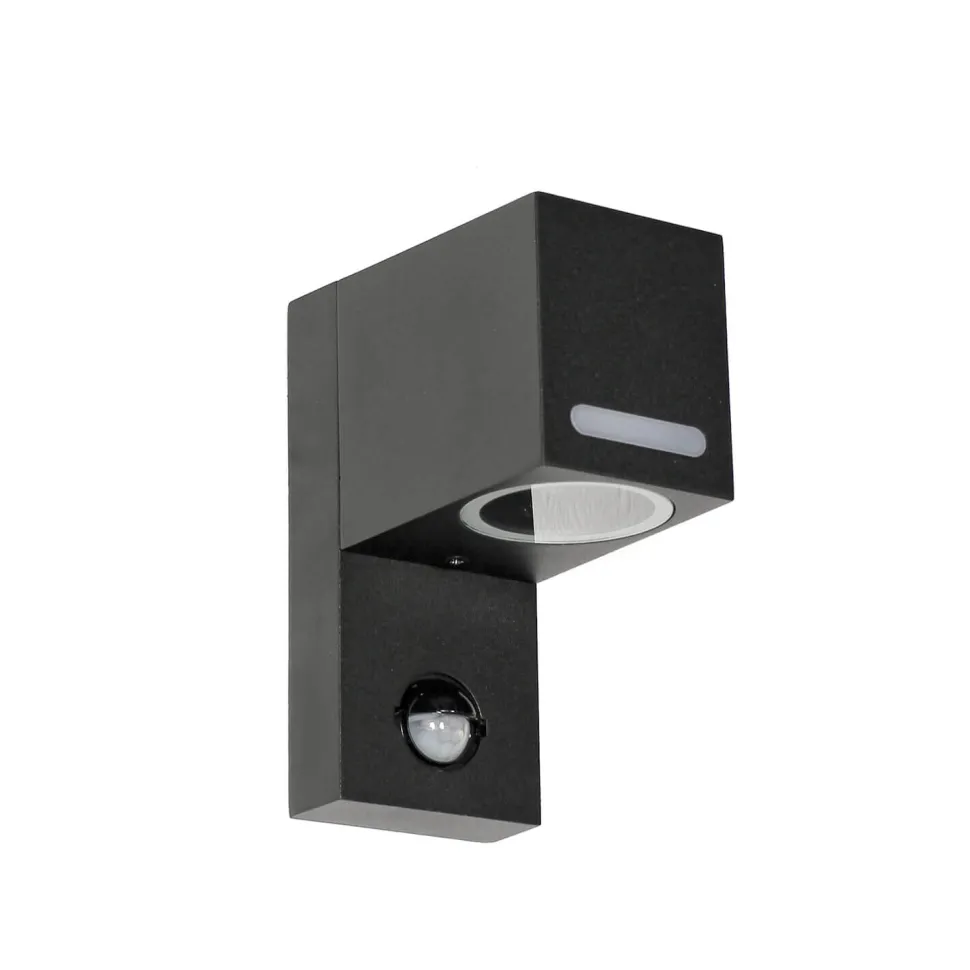 Moderne Außenwandleuchte mit Bewegungsmelder Grau AALBORG