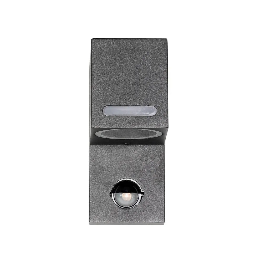 Moderne Außenwandleuchte mit Bewegungsmelder Grau AALBORG