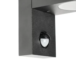 Moderne Außenwandleuchte mit Bewegungsmelder Grau AALBORG