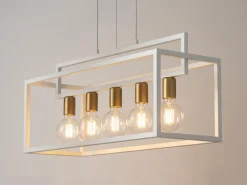 Moderne Deckenlampe Glas Metall blendarm G9 geschwungen