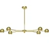 Moderne Deckenlampe Metall GU10 in Gold 6-flammig 106 cm